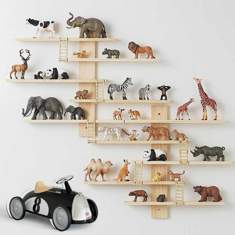 Pop Display Shelf - Çocuk Odası Hayvan Modeli vitrin rafı