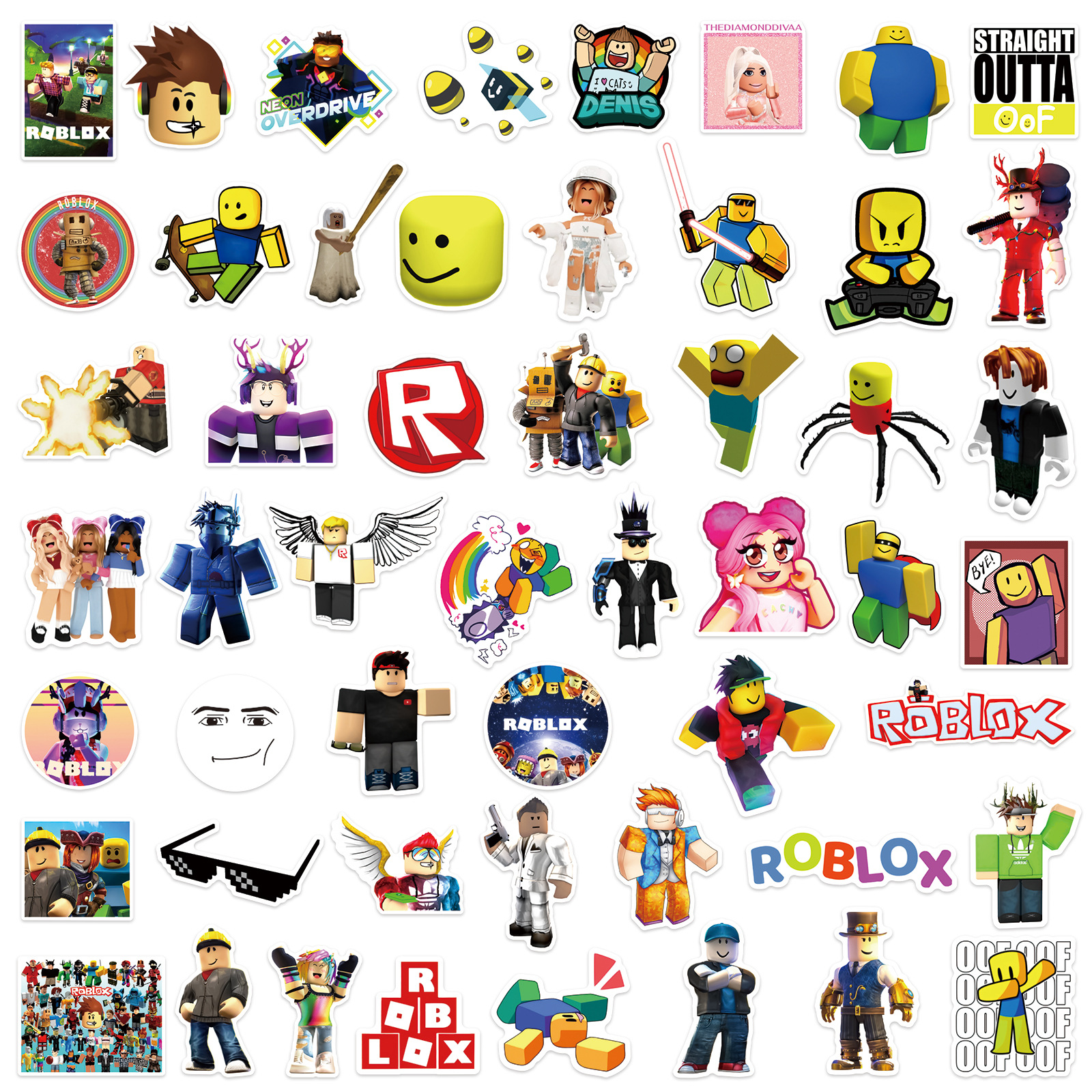 Vinyl Figure Blank - 50 adet Roblox Benzersiz Su Geçirmez