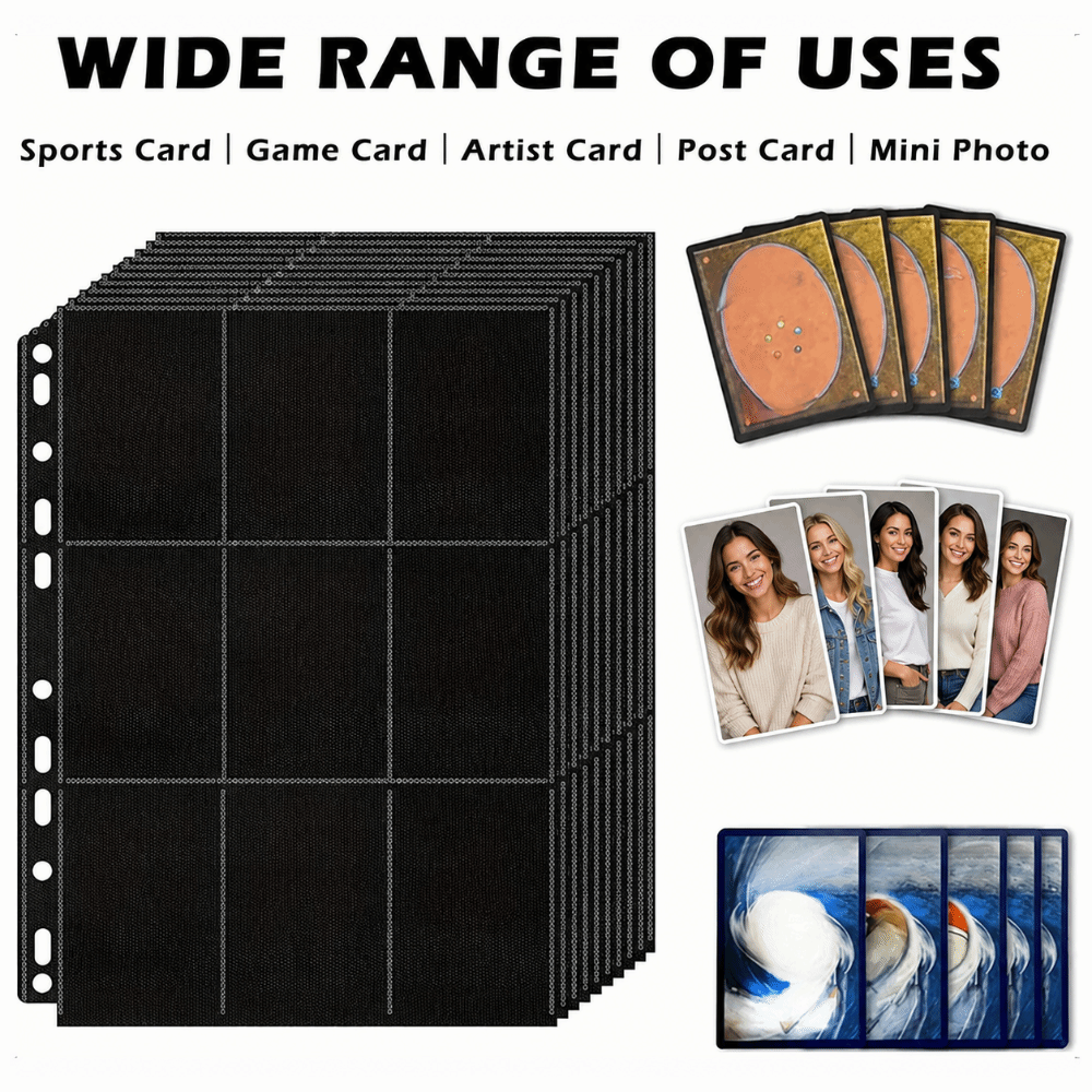Trading Card Binder - 10 adet 9 cepli A4 ticari