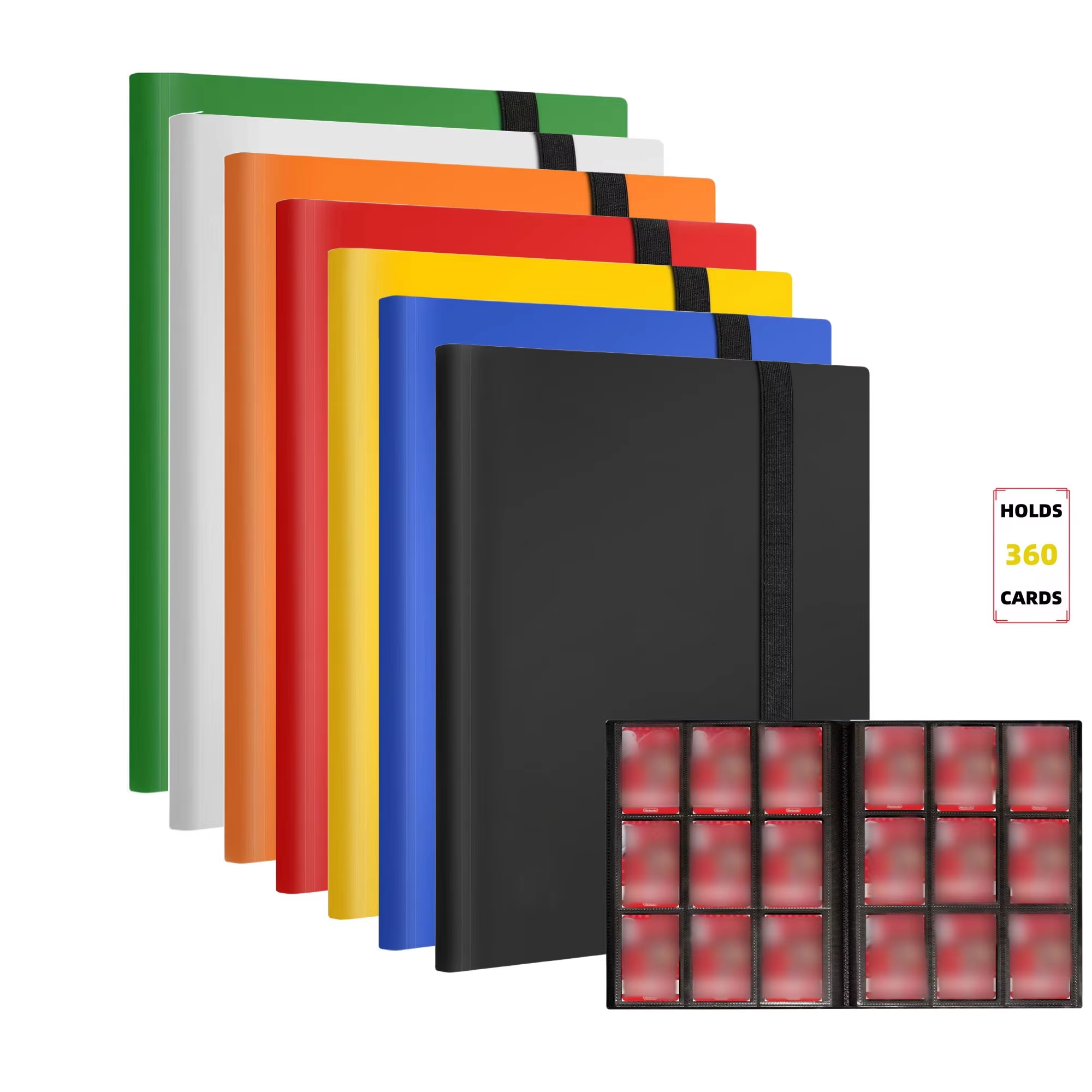 Trading Card Binder - Büyük kapasiteli ciltli defter 9 cepli