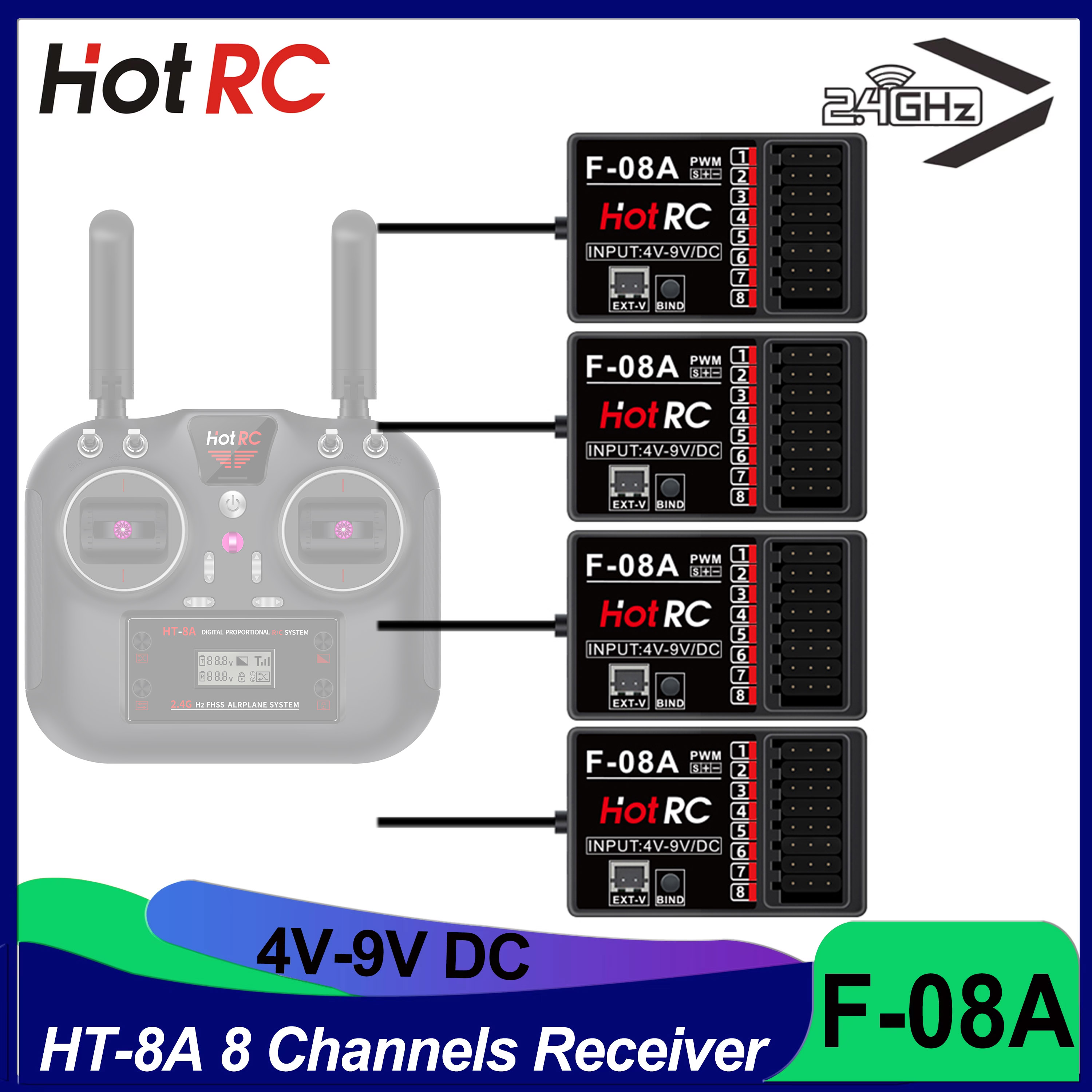 Model Airplane Plastic - HOTRC RC Model Parçaları 8 Kanal