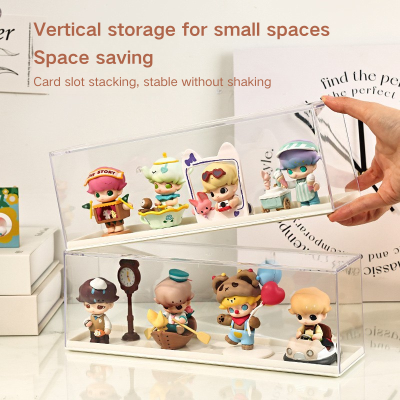 Pop Display Shelf - Toz geçirmez, istiflenebilir figür saklama kutusu,