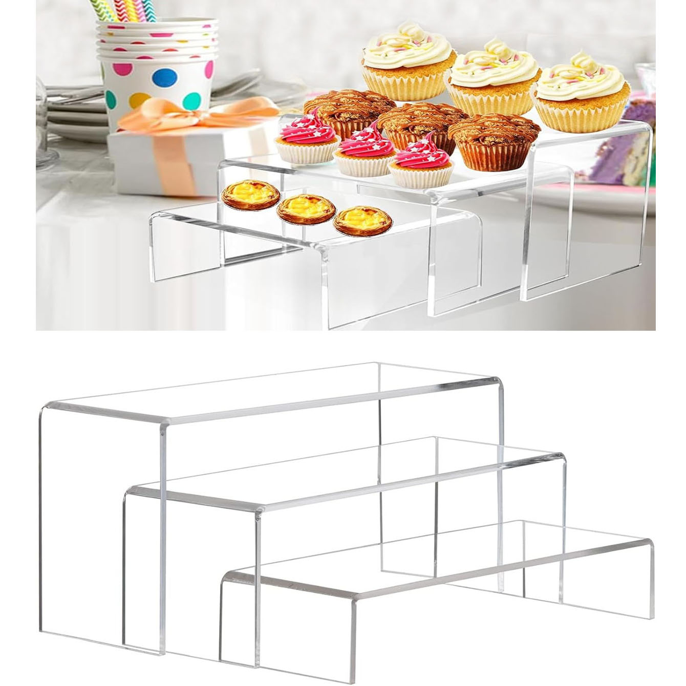 Pop Display Shelf - 3 adet akrilik teşhir rafı, POP