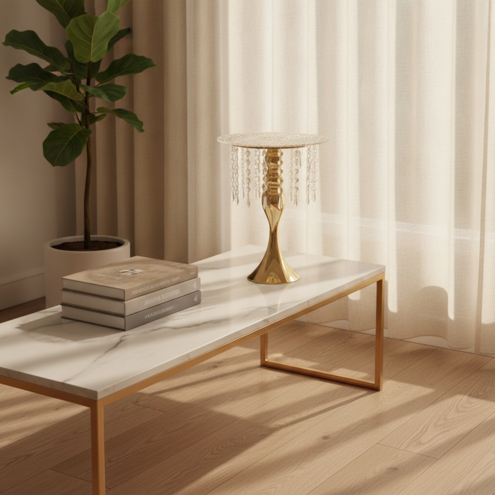 Display Risers Set - Asılı Kristallerle Süslenmiş Pasta Standı, Kristal