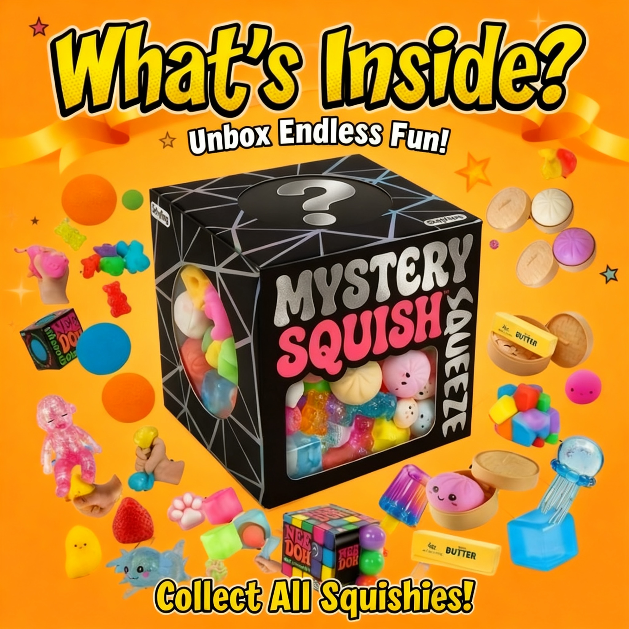 Mystery Box Blind Bag - Fidget Sevimli Stres Giderici Oyuncaklar Karışık