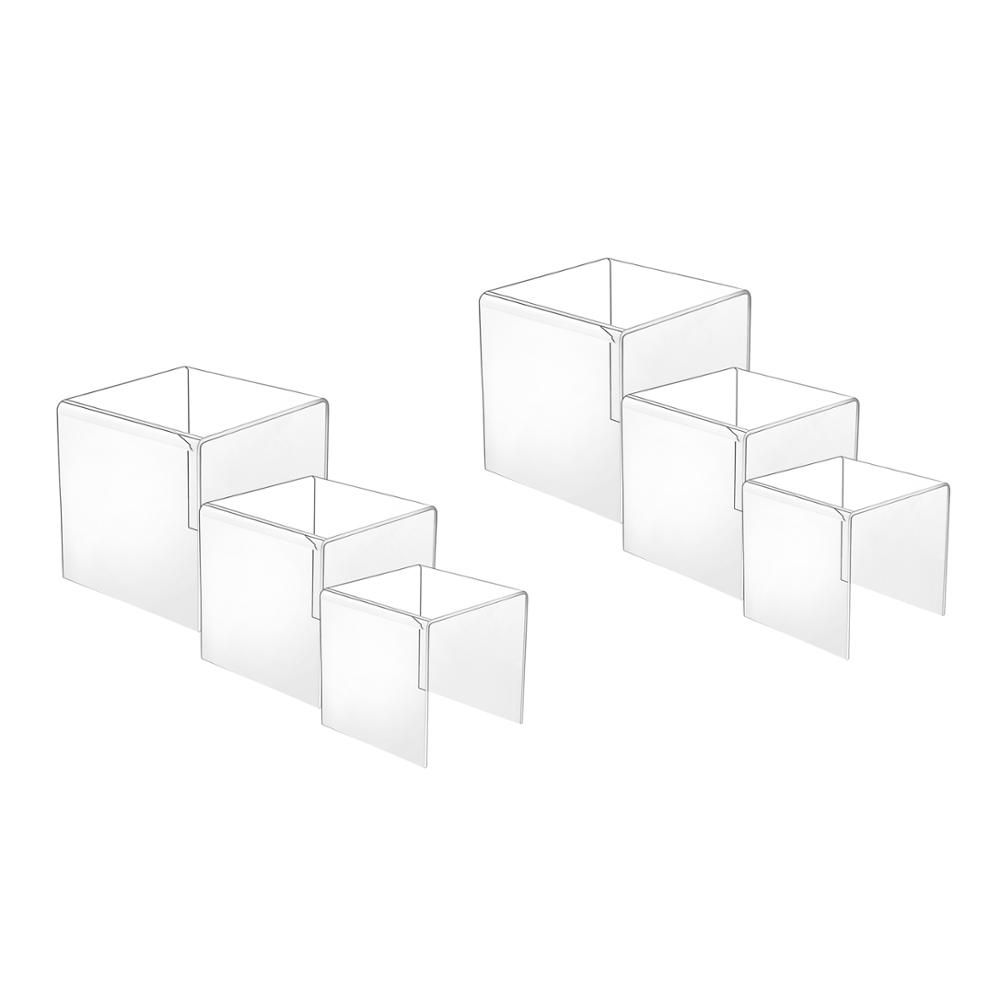 Display Risers Set - POP Figürleri için Şeffaf Akrilik Sergi