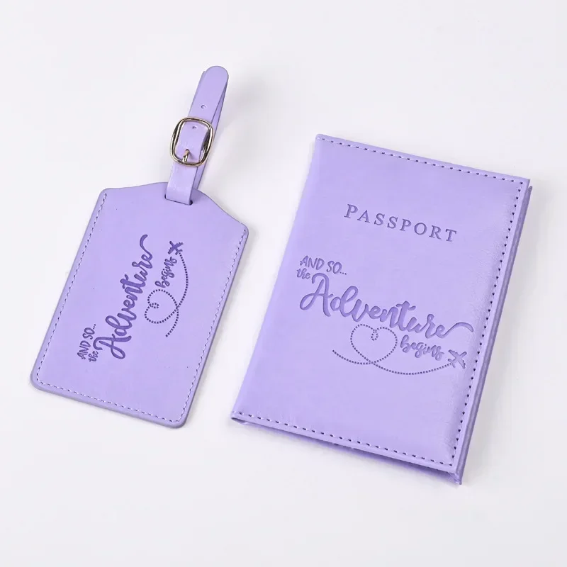 Card Top Loader - Yeni Mor PU Deri Pasaport Tutucu