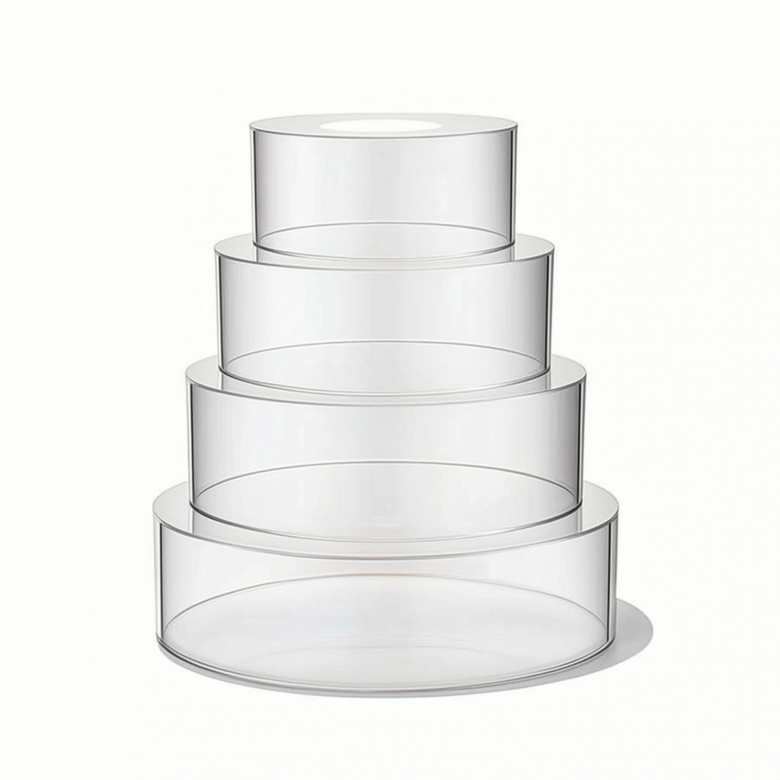 Display Risers Set - 4 Parça Pasta Sergileme Silindiri Çok