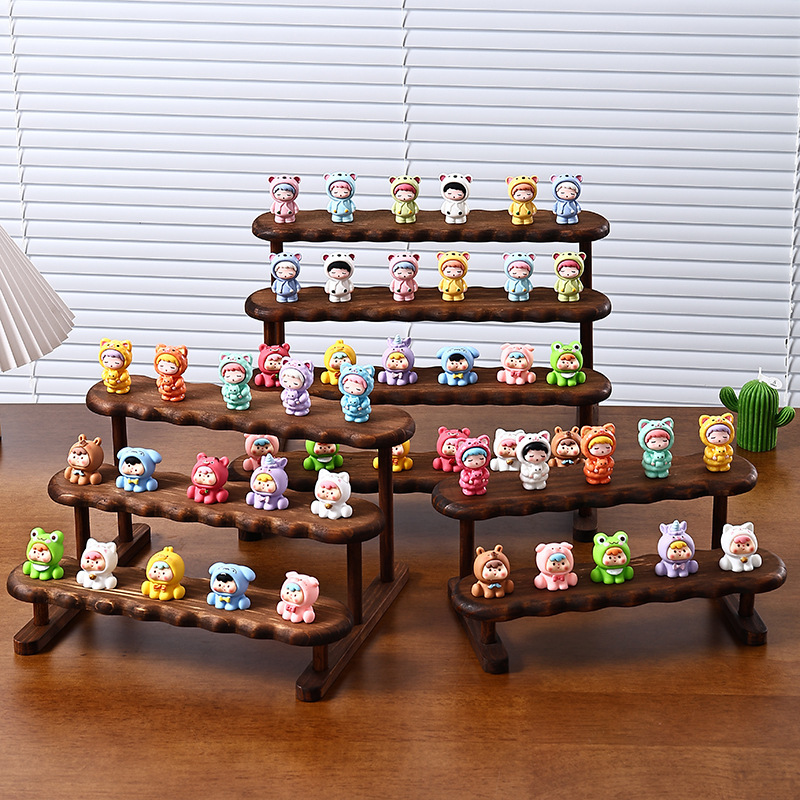 Display Risers Set - 2/3/4/5 katmanlı ahşap ekran yükseltici raf