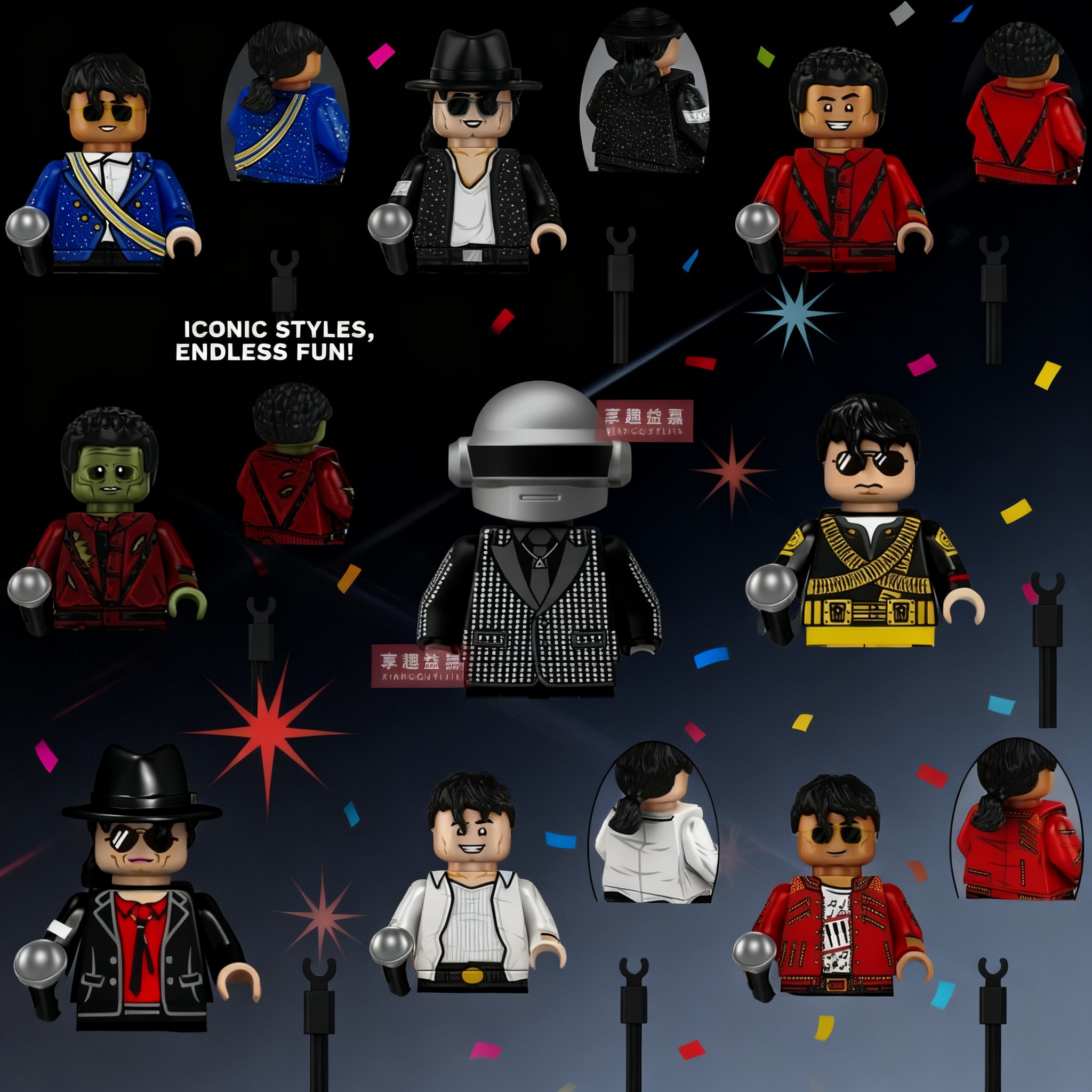 Building Block Mini - Michael Jackson Yapı Taşları Aksiyon Figürü