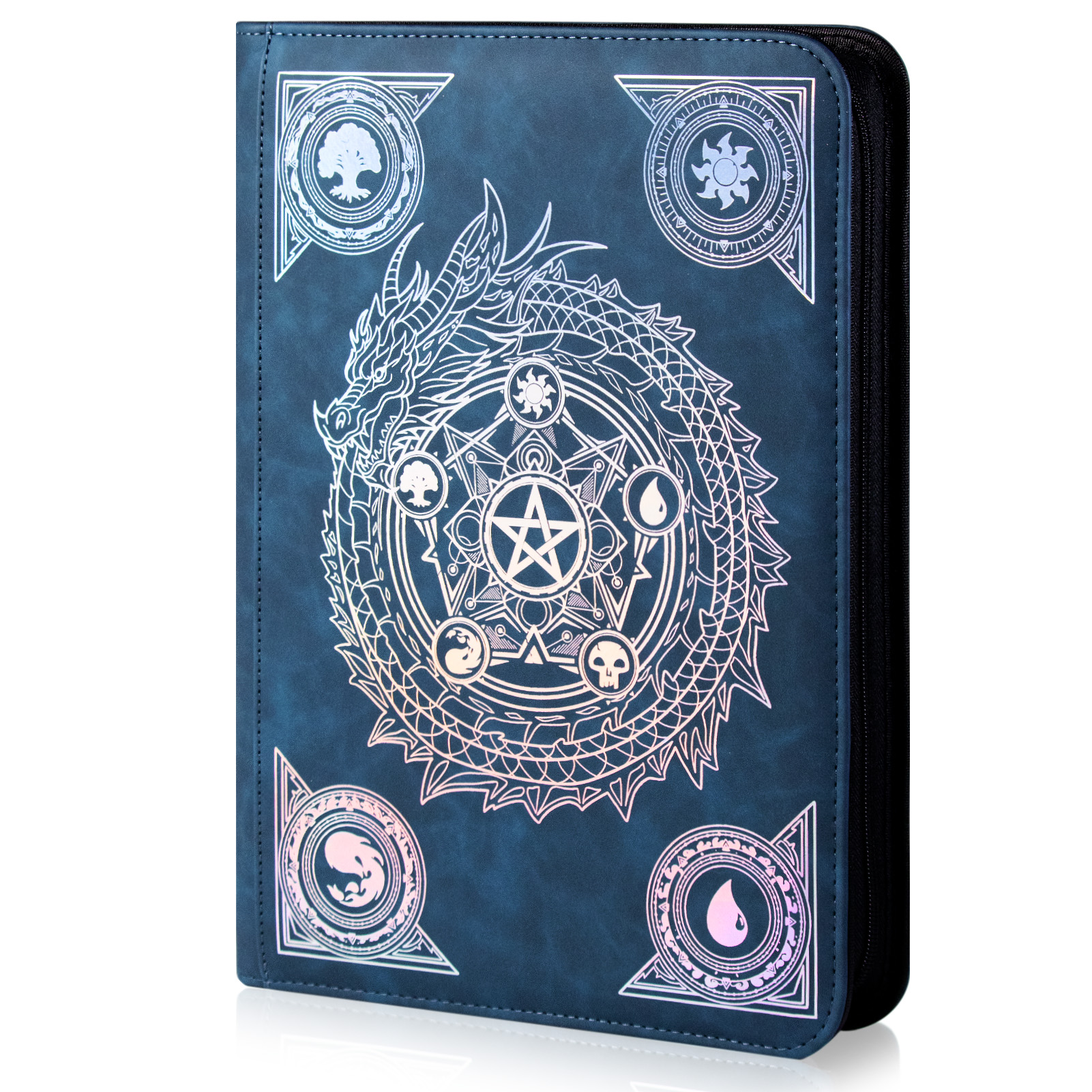 Trading Card Binder - Kart koleksiyonu albümü, Halkasız Fermuarlı Lazer