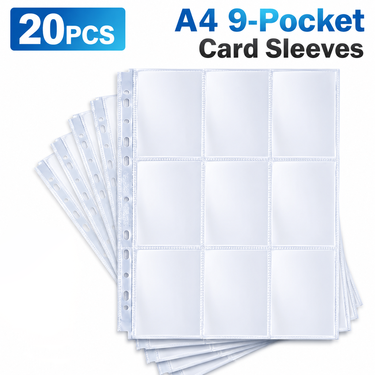 Trading Card Binder - 20 adet A4 9 Cepli Kart