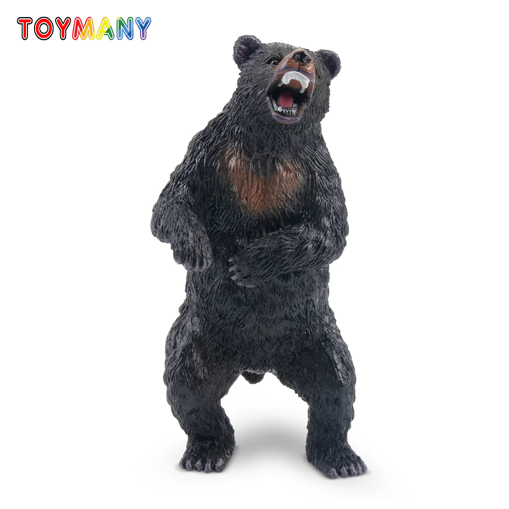 Action Figure Stand - Toymany Simülasyon Ayakta Siyah/Kahverengi Ayı Yaban