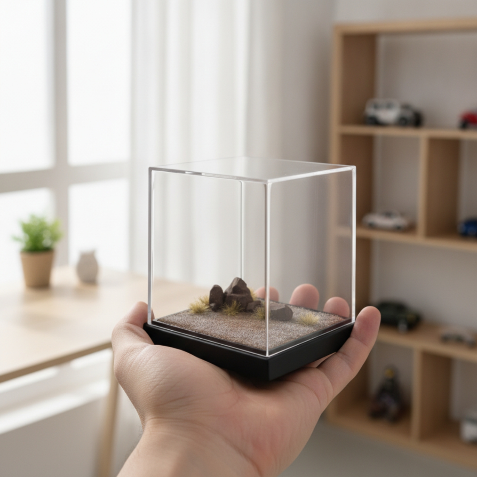 Display Case Acrylic - Akrilik Kapaklı Diorama Tabanı Gerçekçi Model