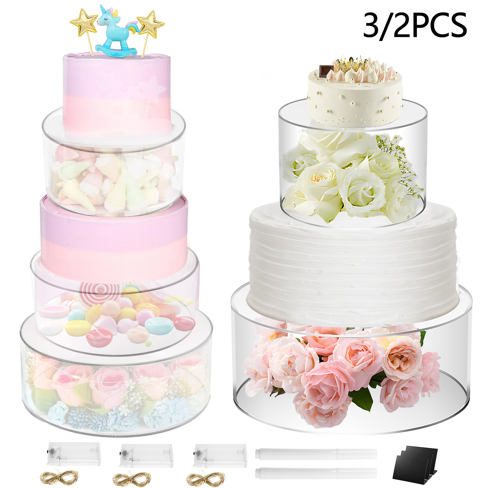 3/2 adet akrilik kek teşhir pa - Display Risers Set incelemesi ve fiyatı