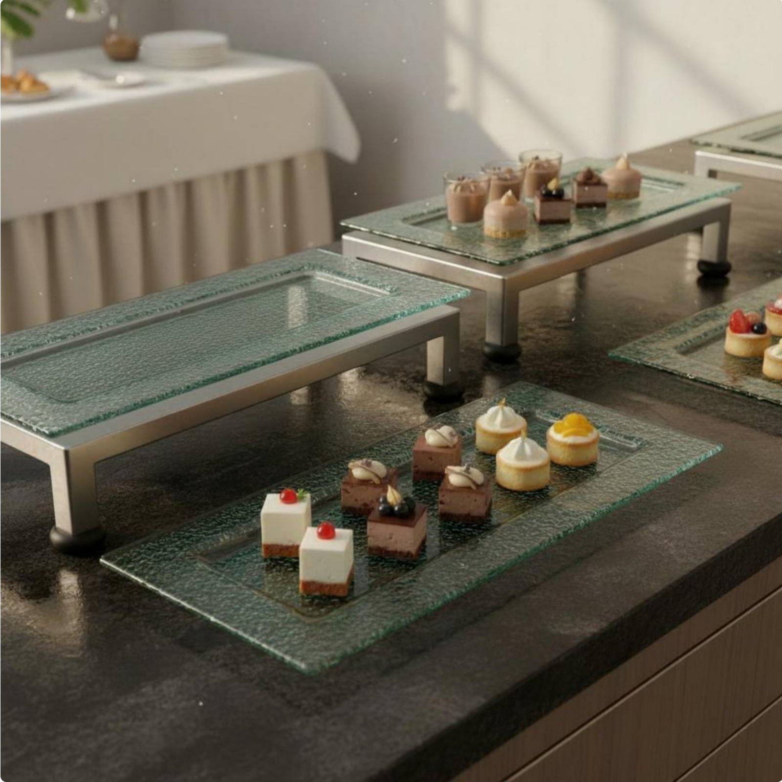3 Katlı Servis Standı Çok Fonk - Display Risers Set incelemesi ve fiyatı