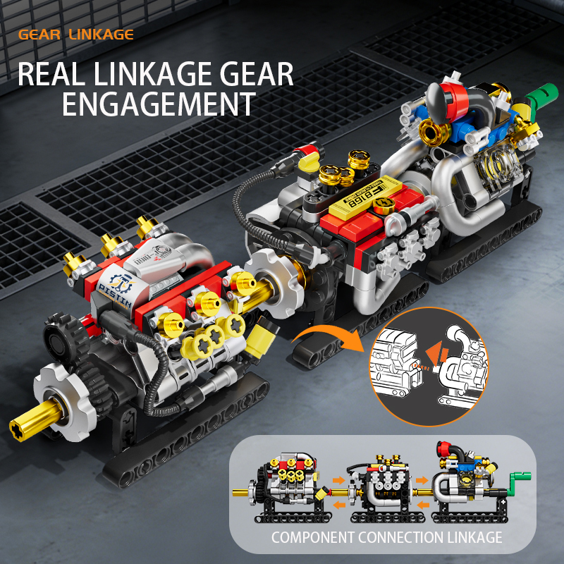 Mini Motor 2/3/4/6/8 Silindirl - Building Block Mini incelemesi ve fiyatı