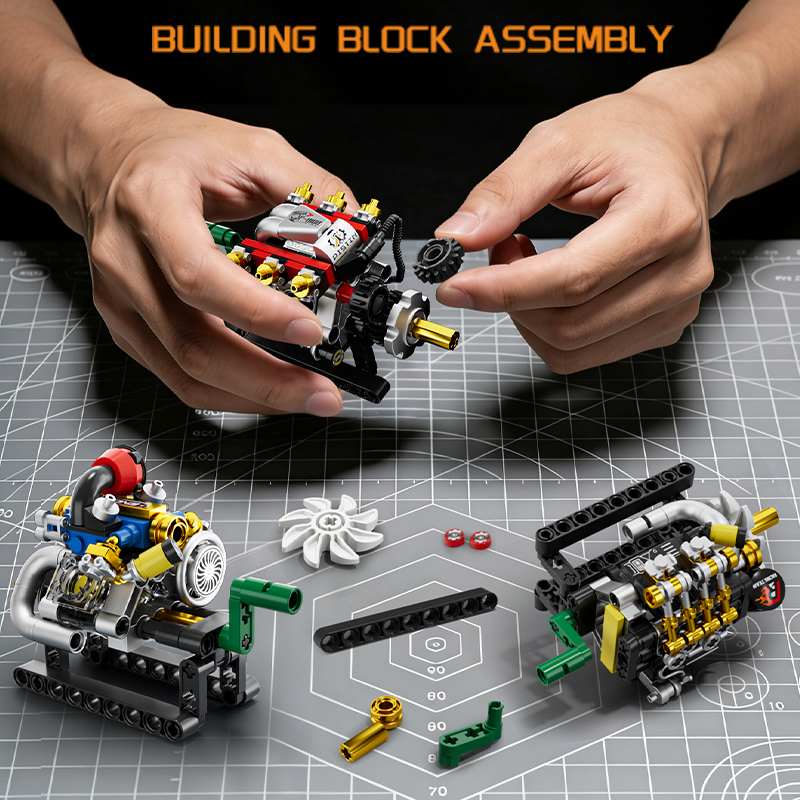 Mini Motor 2/3/4/6/8 Silindirl - Building Block Mini incelemesi ve fiyatı