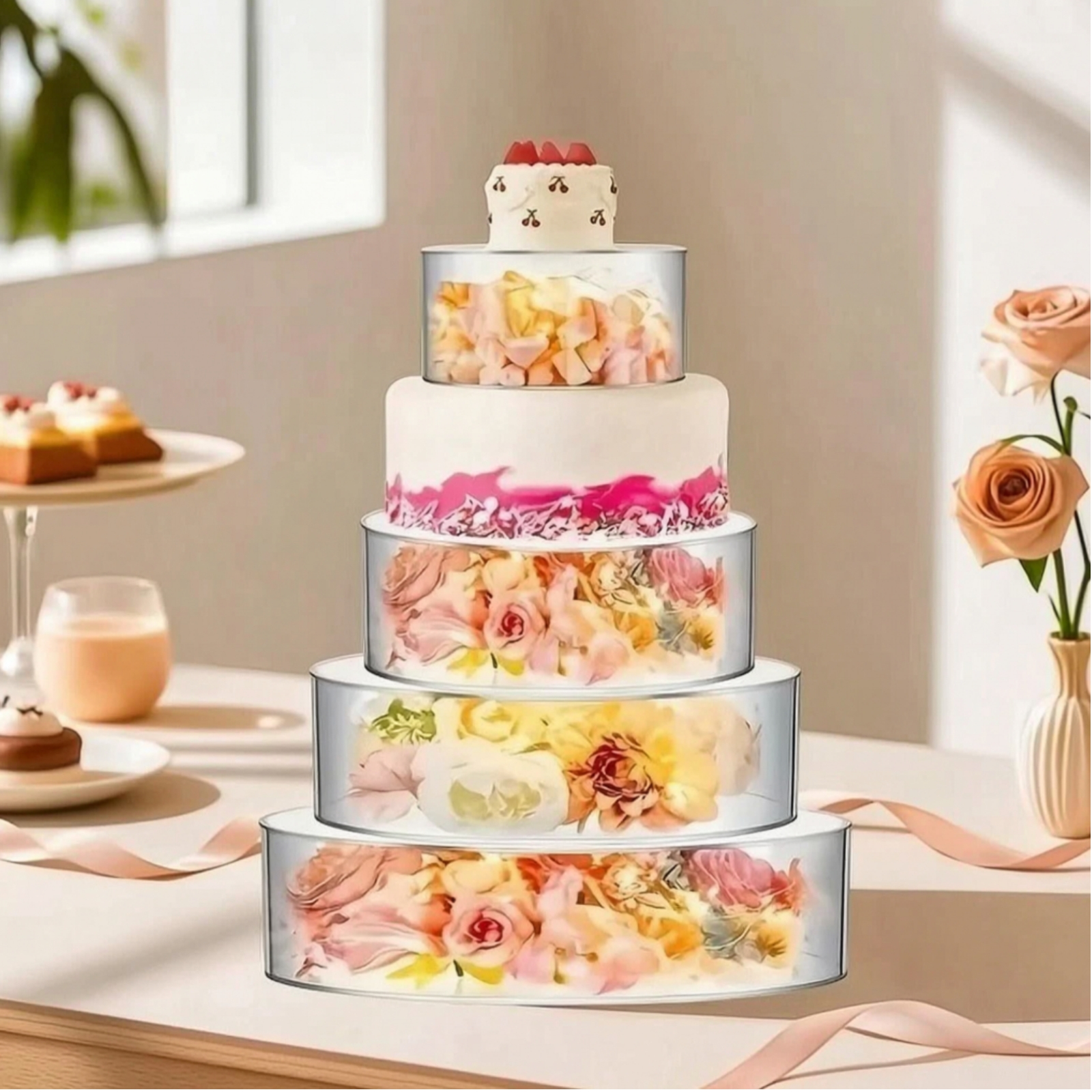 4 Parça Pasta Sergileme Silind - Display Risers Set incelemesi ve fiyatı