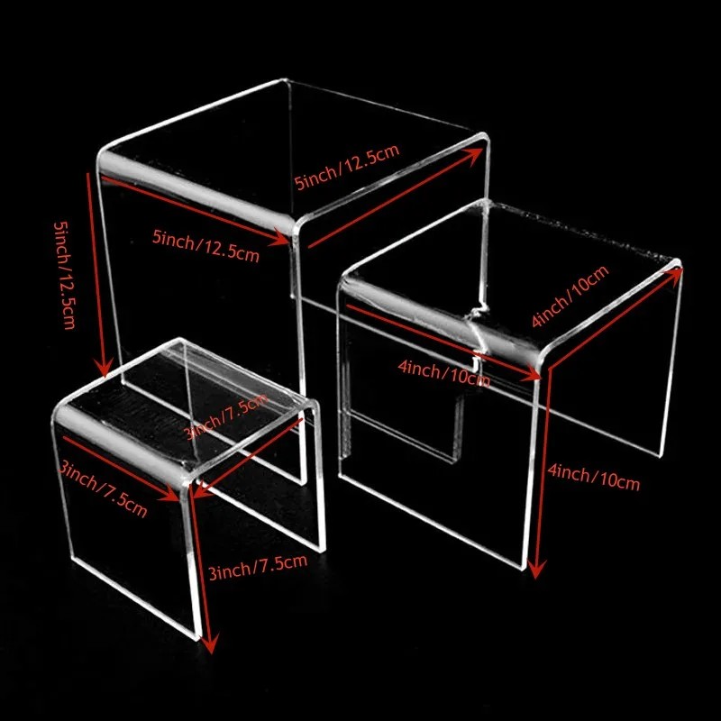 6 adet/takım Akrilik Ekran Sta - Display Risers Set incelemesi ve fiyatı