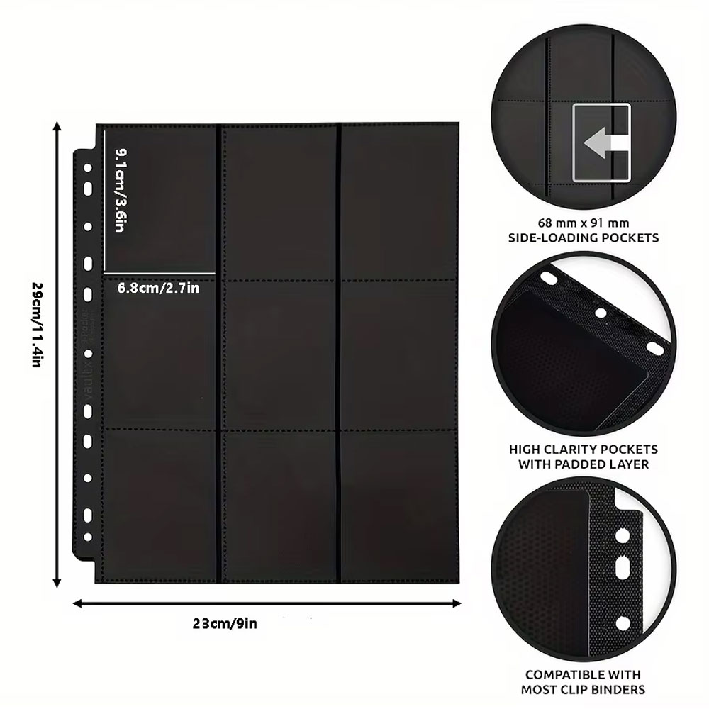 10 paket siyah 9-cep A4 ticare - Trading Card Binder incelemesi ve fiyatı