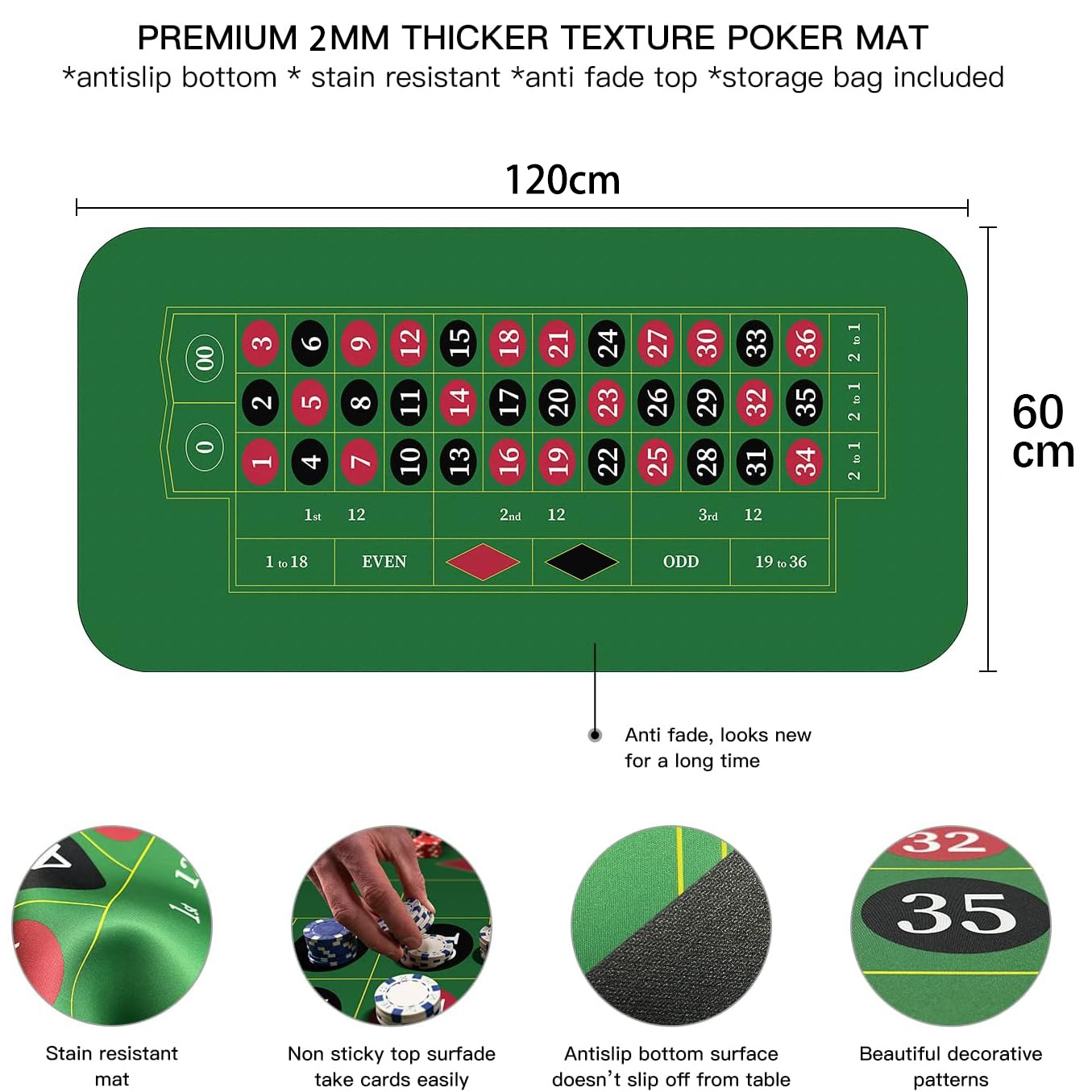 120x60 cm yeşil rulet kauçuk o - Graded Card Display incelemesi ve fiyatı